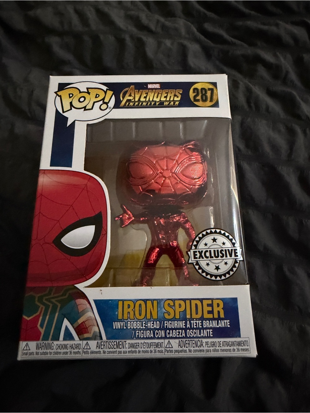 Funko Pop! Iron Spider #287 Red Chrome Exclusive Avengers Infinity War